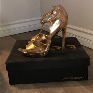 Bebe Rose Gold Heels
